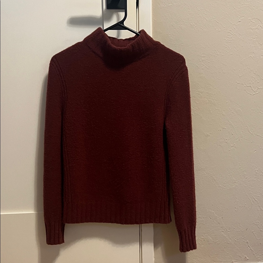 J. Crew Rich Burgundy Turtleneck Sweater